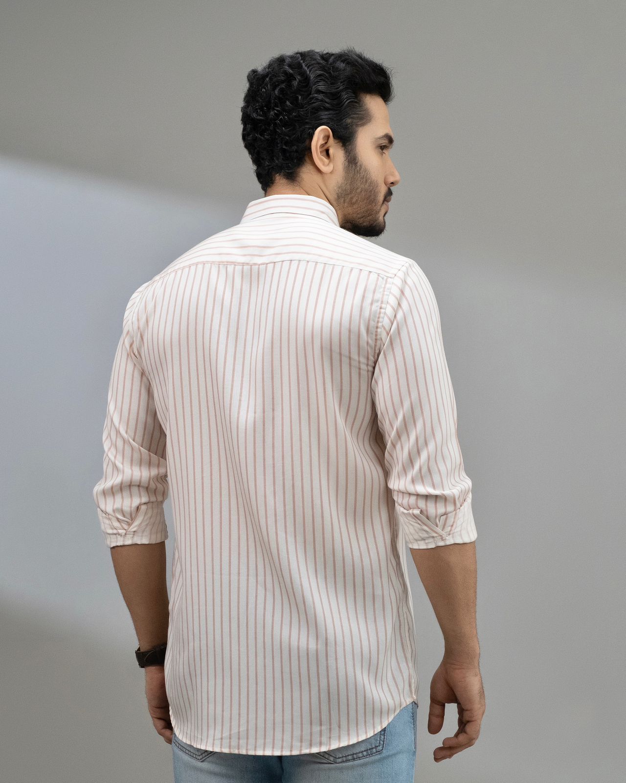 Mens off white stripe full shirts 209