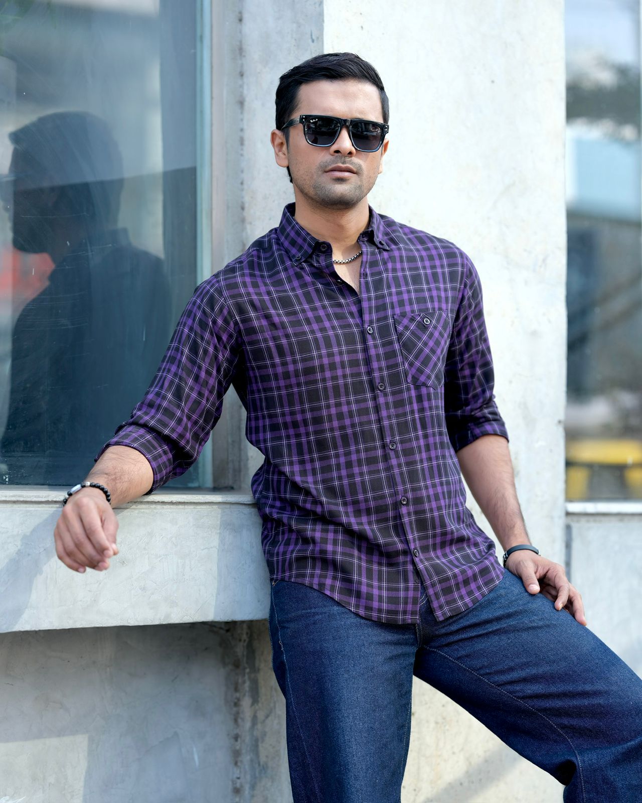 Dusk purple check shirts 265