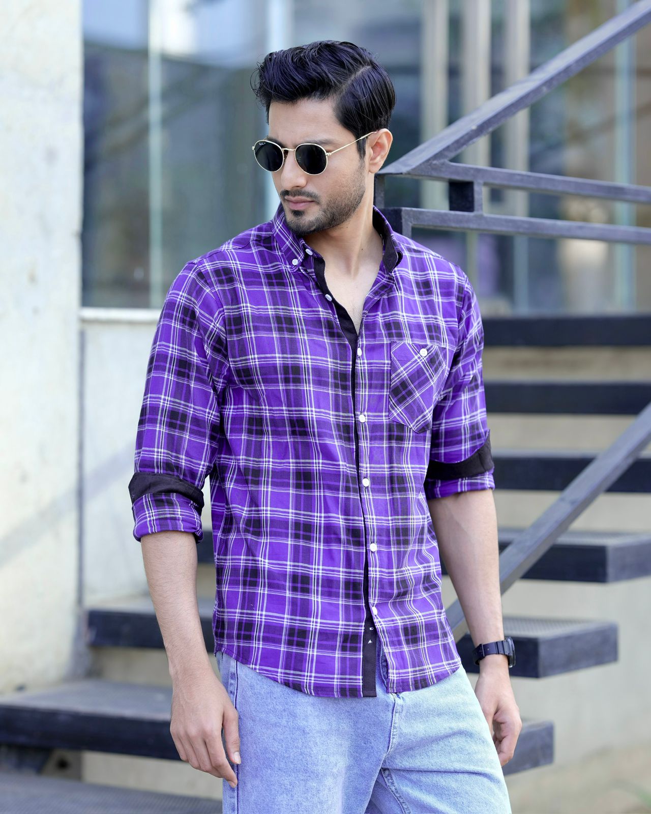 Royal Indigo Check Shirt 261