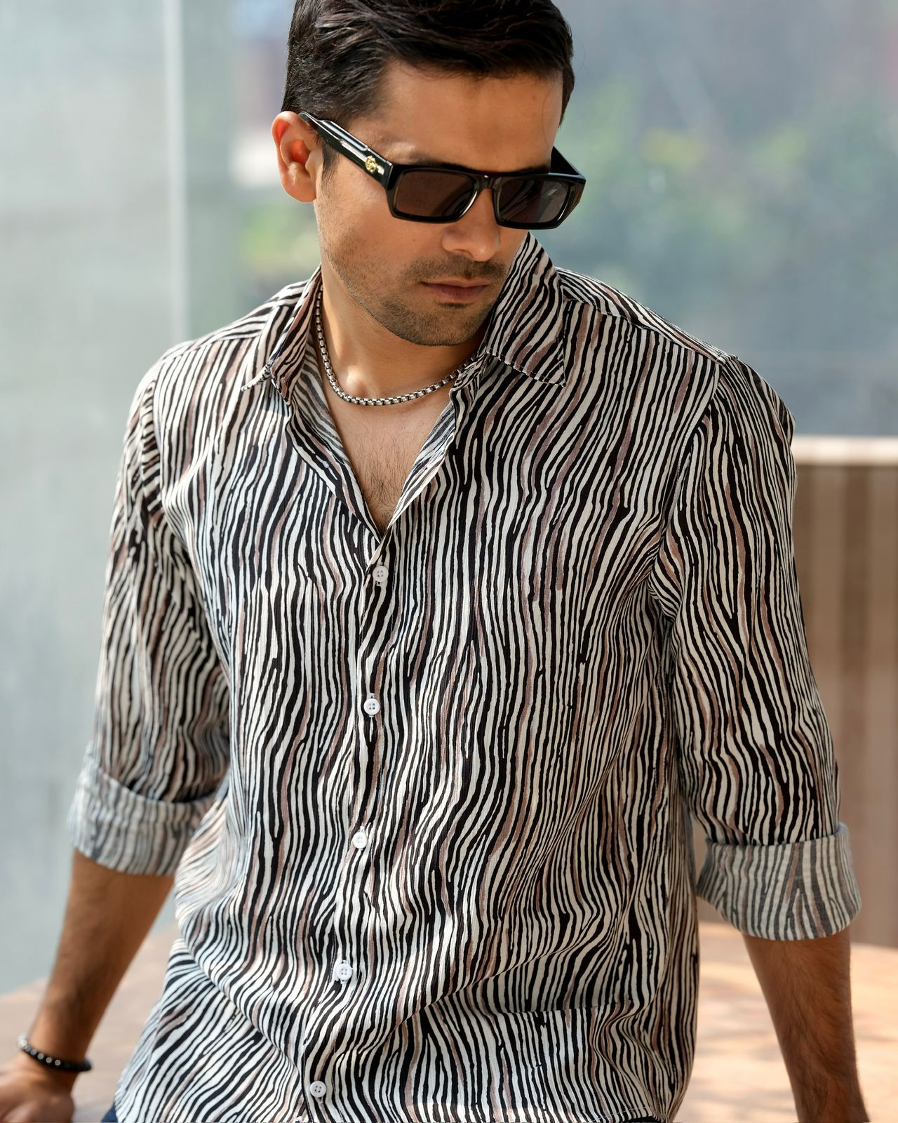 Premium Abstract Zebra-Flow Shirt 263