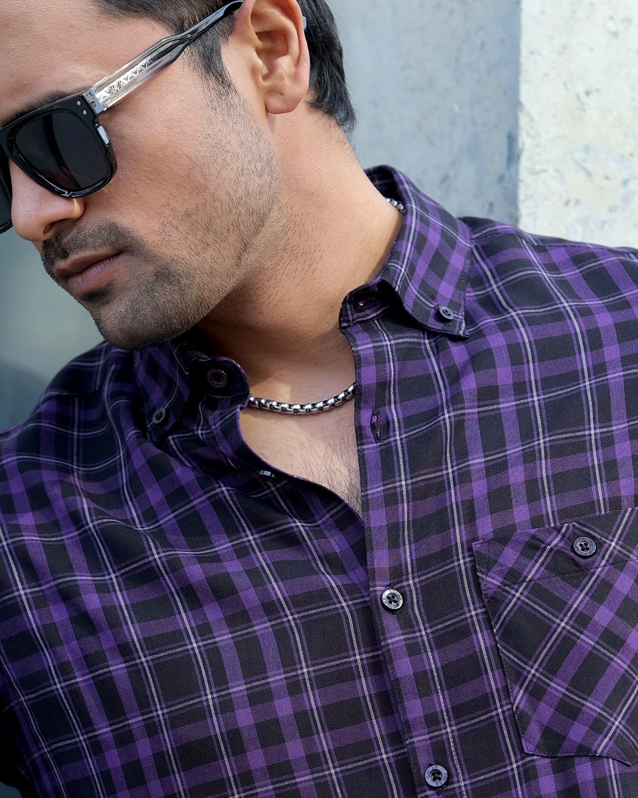Dusk purple check shirts 265
