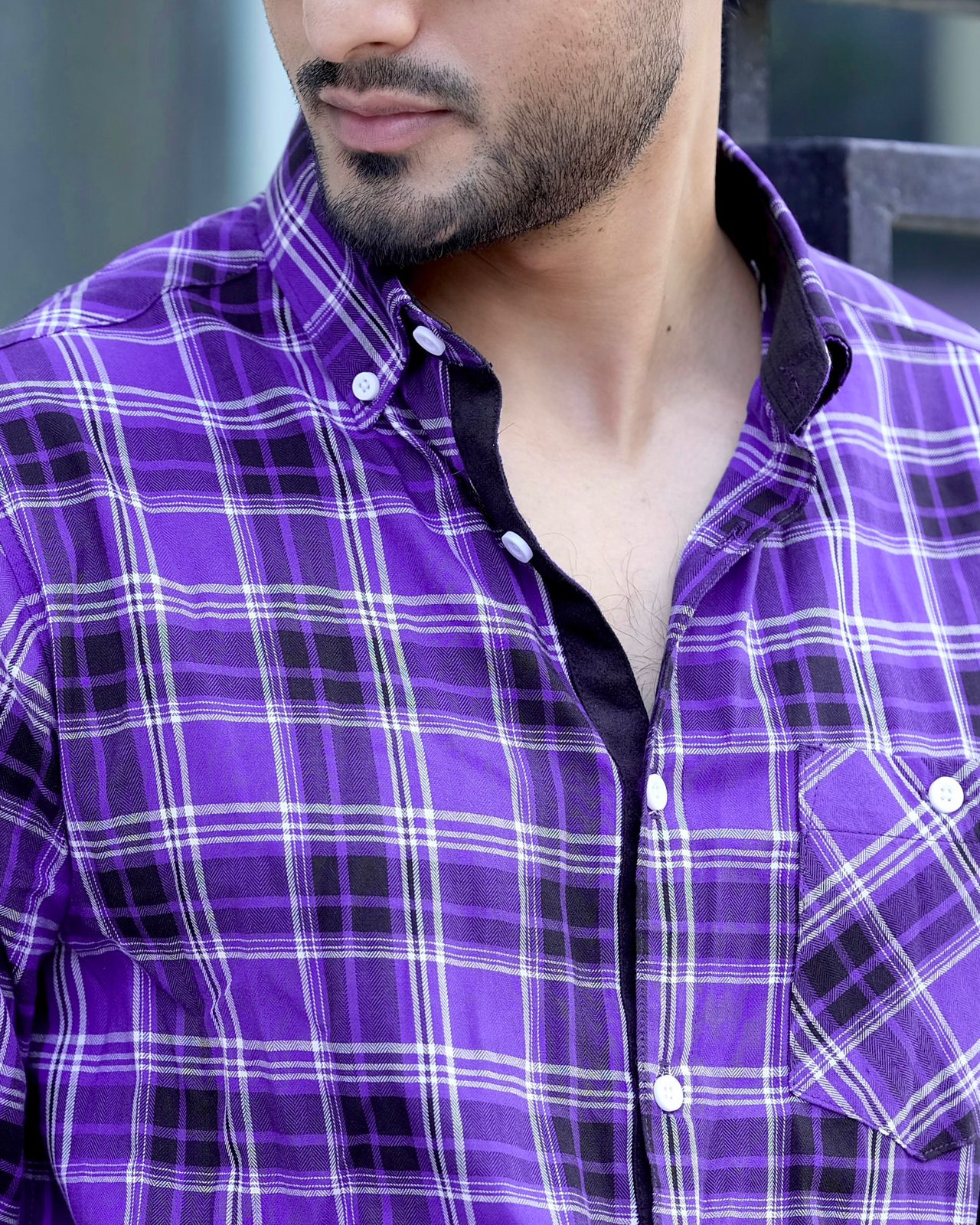 Royal Indigo Check Shirt 261