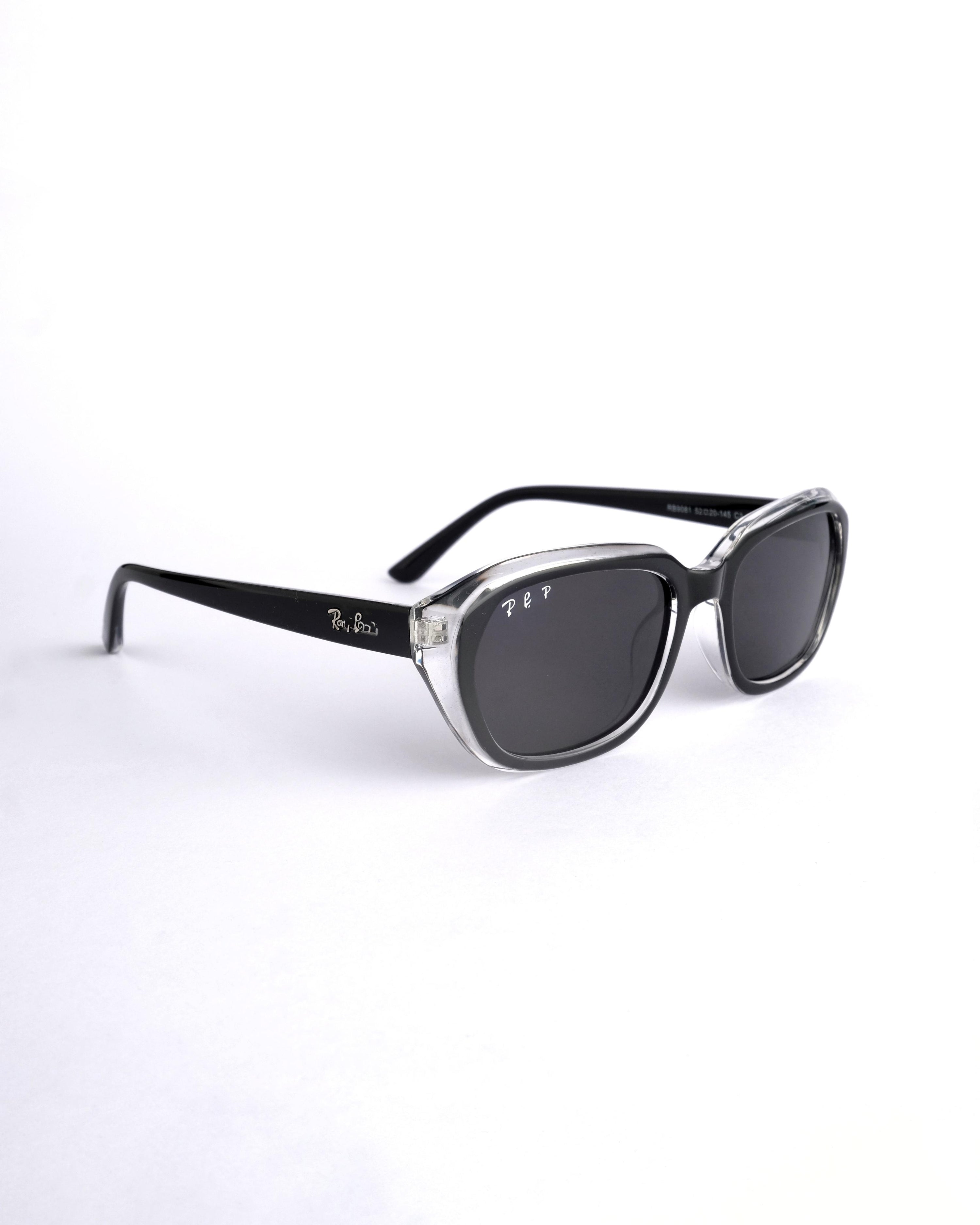 Branded dual black oval sunglass 667