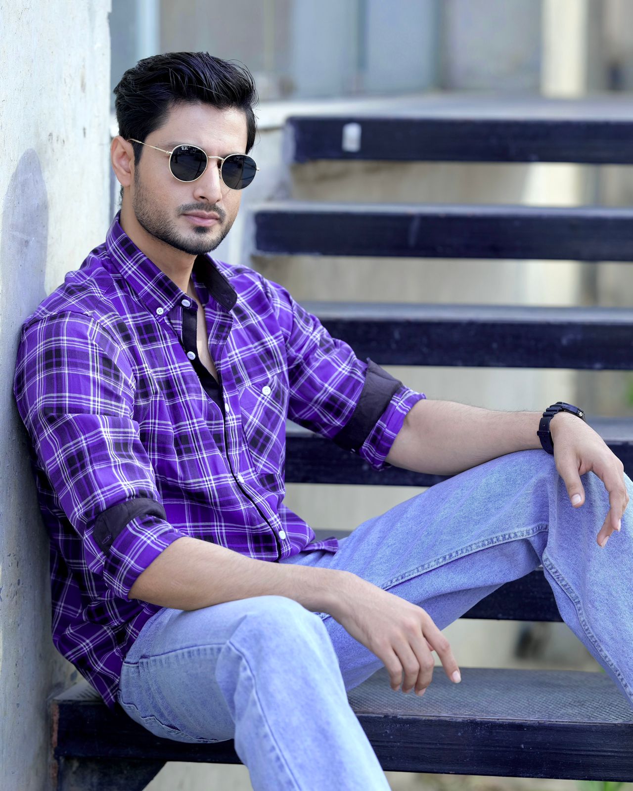 Royal Indigo Check Shirt 261