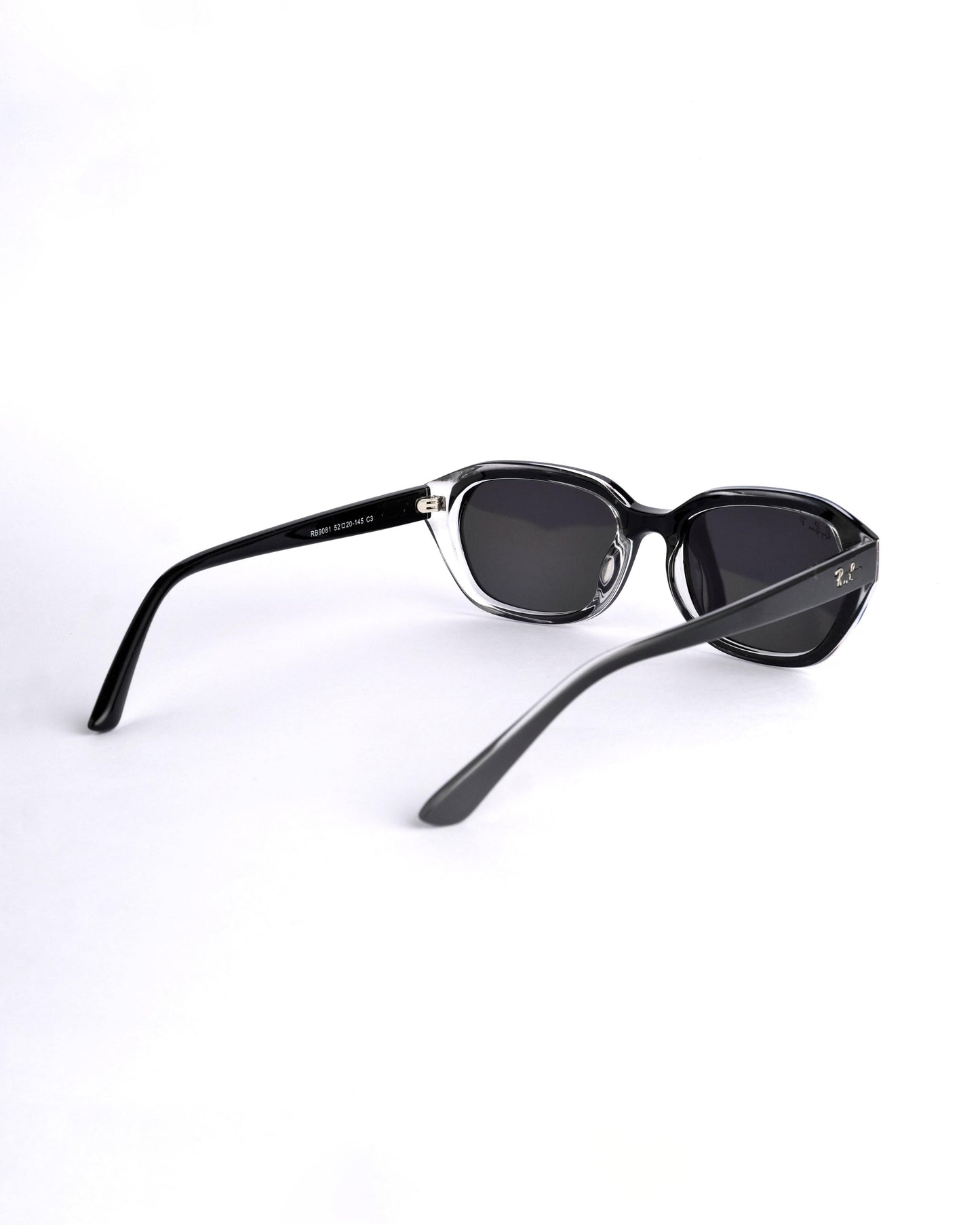 Branded dual black oval sunglass 667