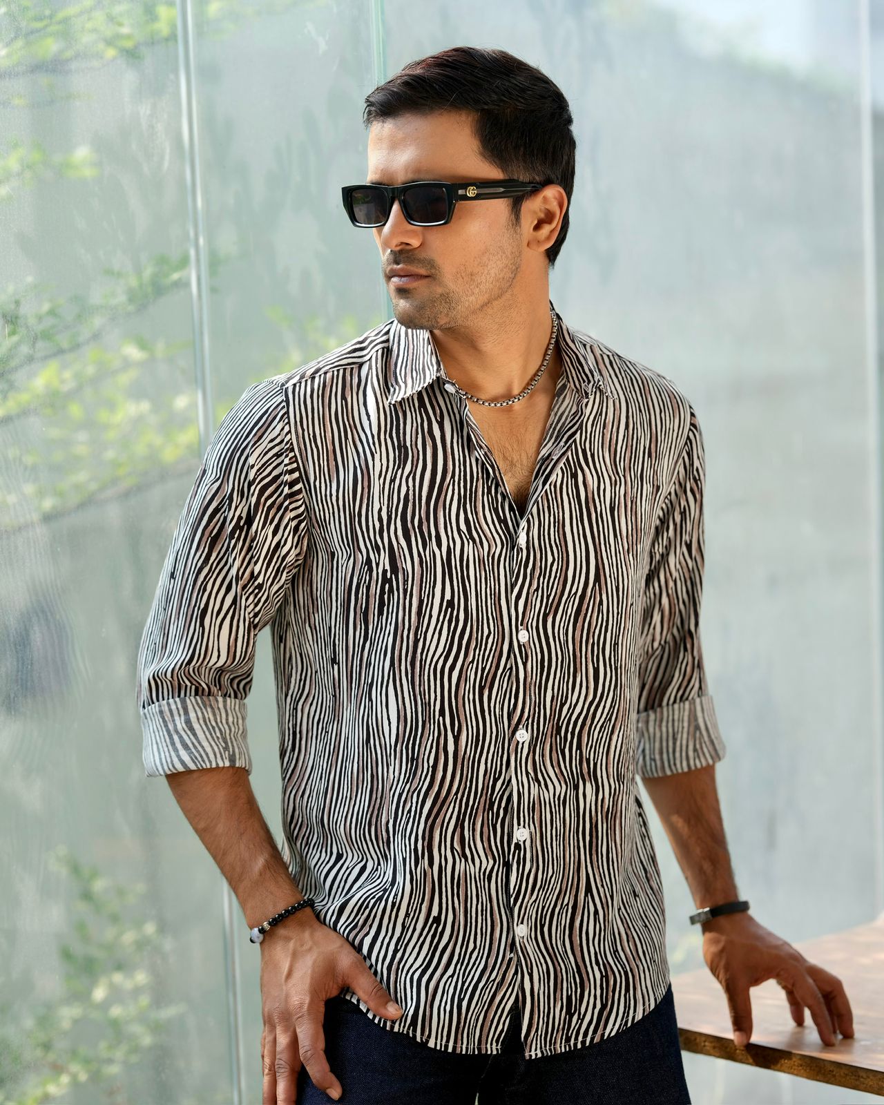 Premium Abstract Zebra-Flow Shirt 263