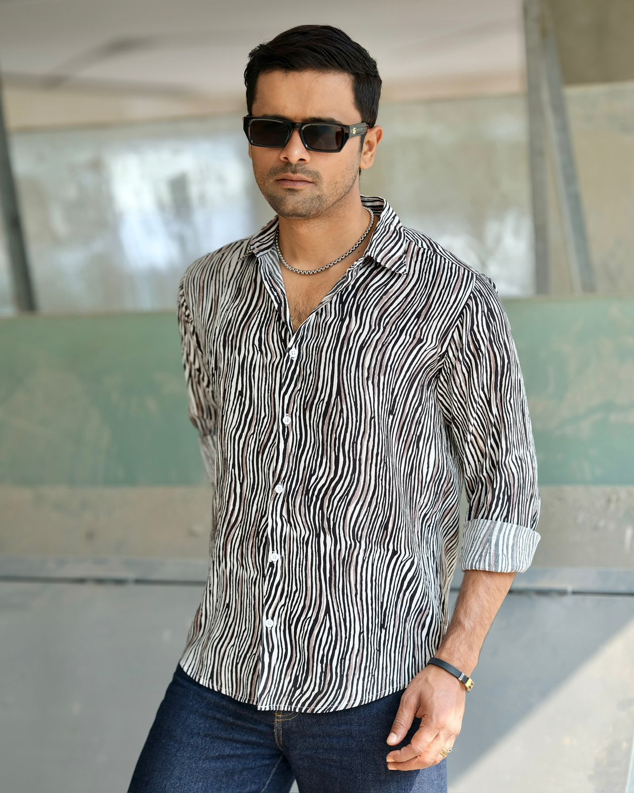 Premium Abstract Zebra-Flow Shirt 263