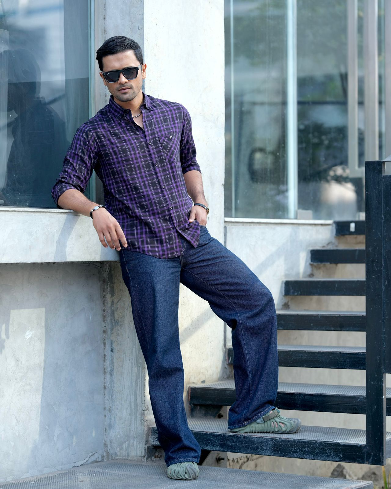 Dusk purple check shirts 265