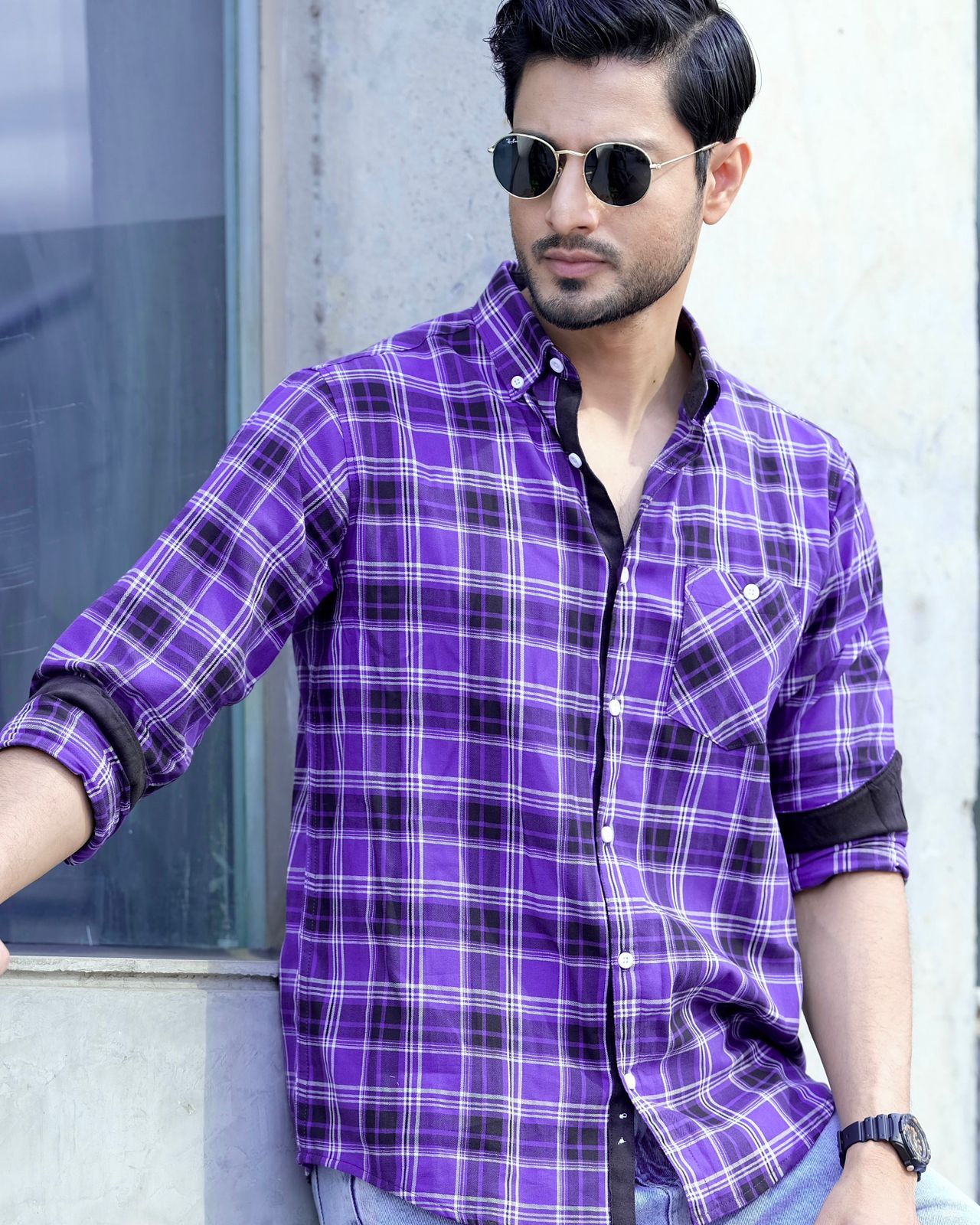 Royal Indigo Check Shirt 261