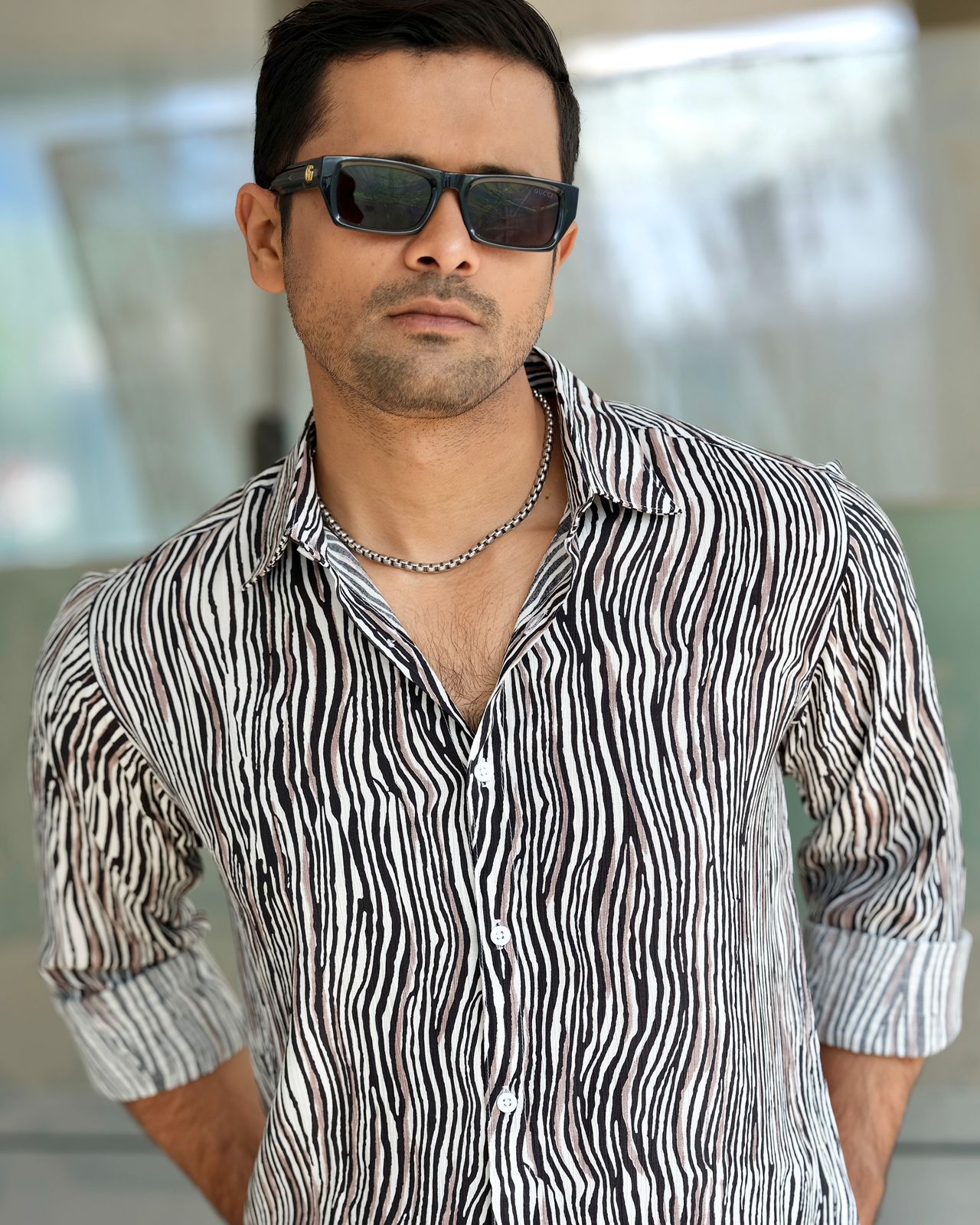 Premium Abstract Zebra-Flow Shirt 263