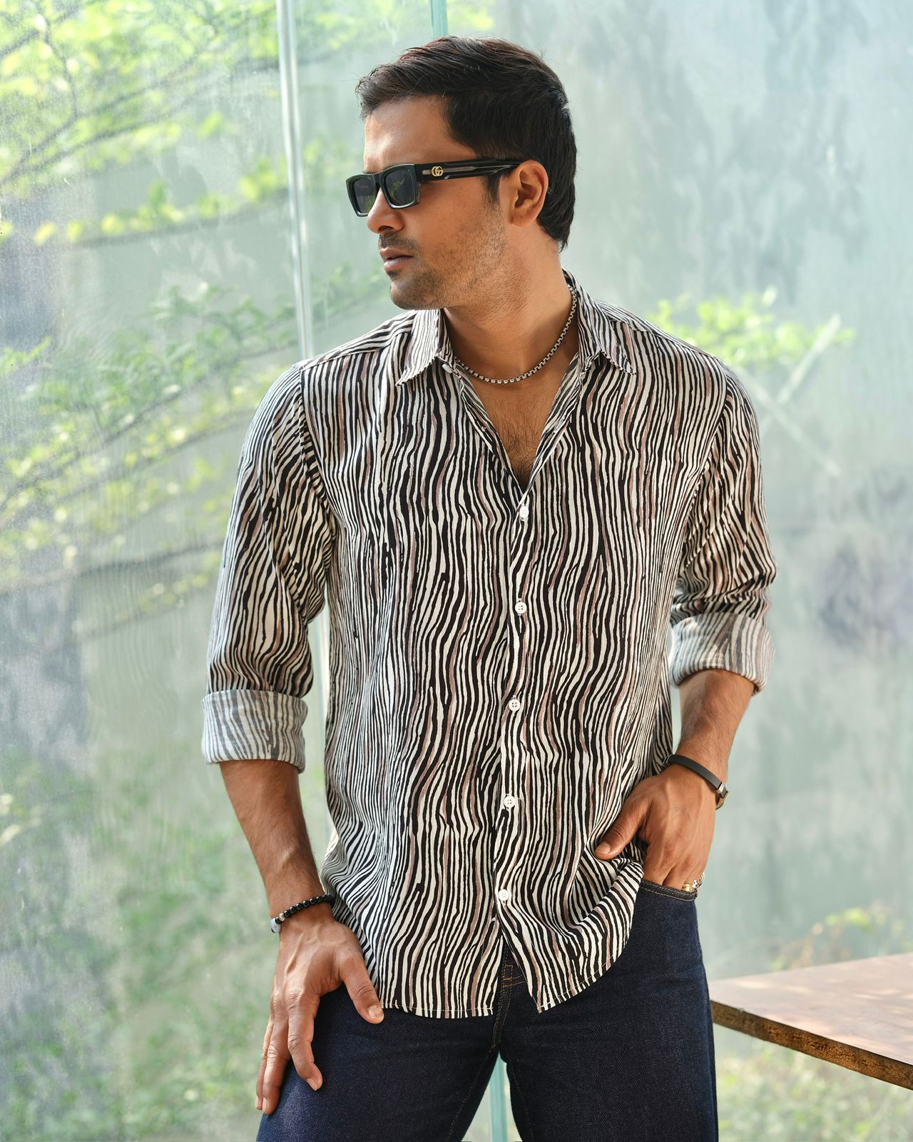 Premium Abstract Zebra-Flow Shirt 263