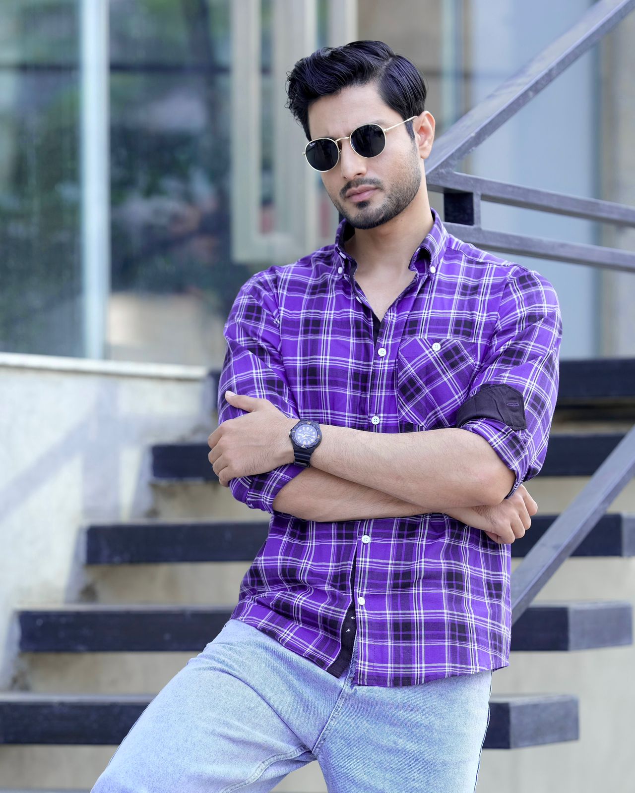 Royal Indigo Check Shirt 261