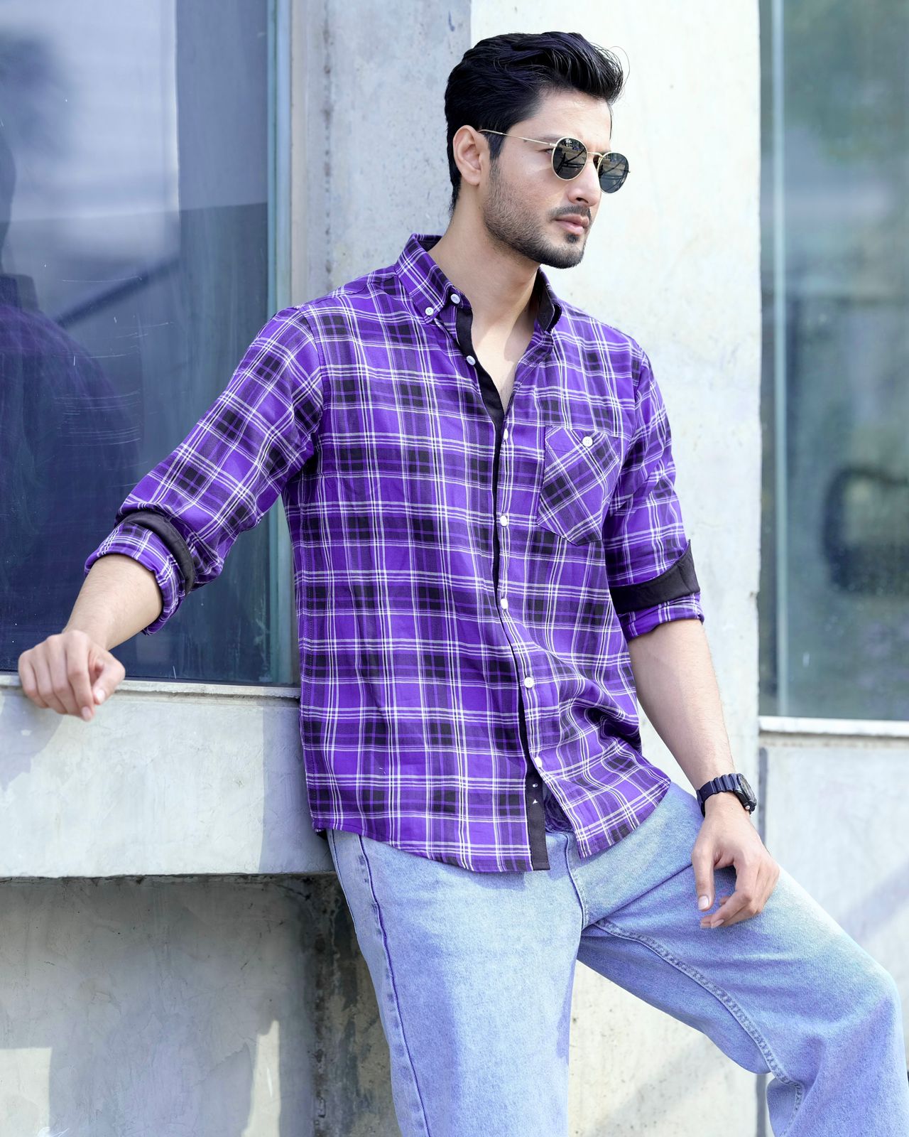 Royal Indigo Check Shirt 261