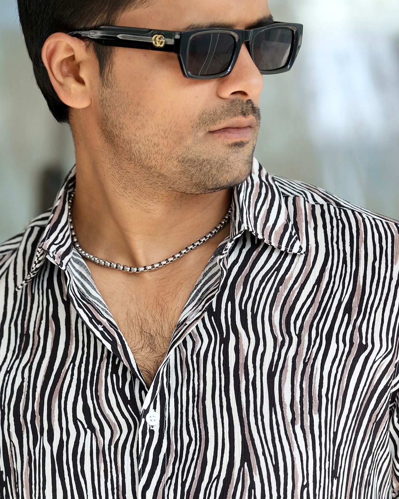 Premium Abstract Zebra-Flow Shirt 263