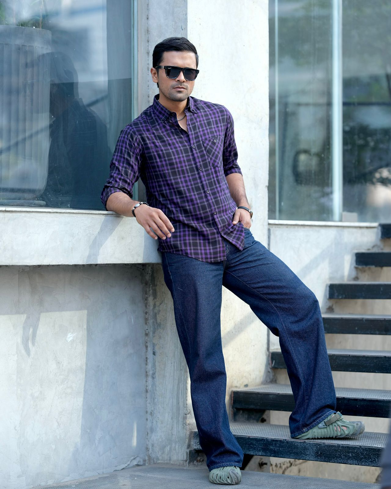 Dusk purple check shirts 265