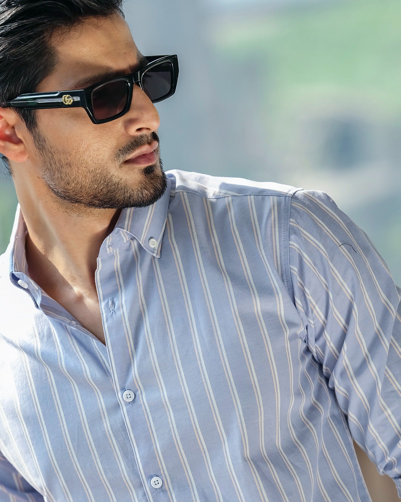 Light Blue Striped Shirt 244