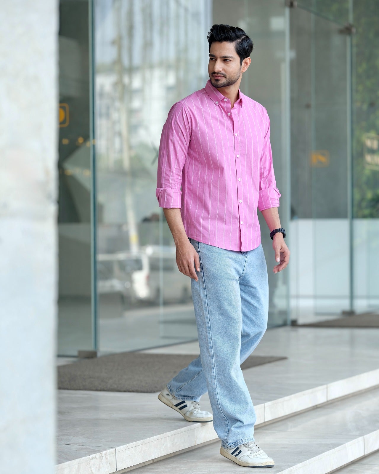 Men’s Rosewood Pinstripe Shirt 255