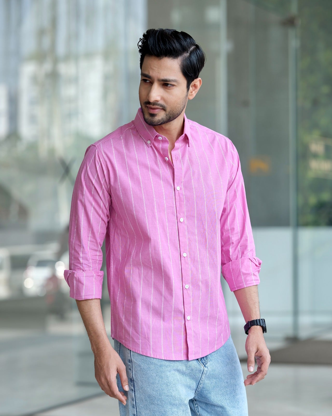 Men’s Rosewood Pinstripe Shirt 255