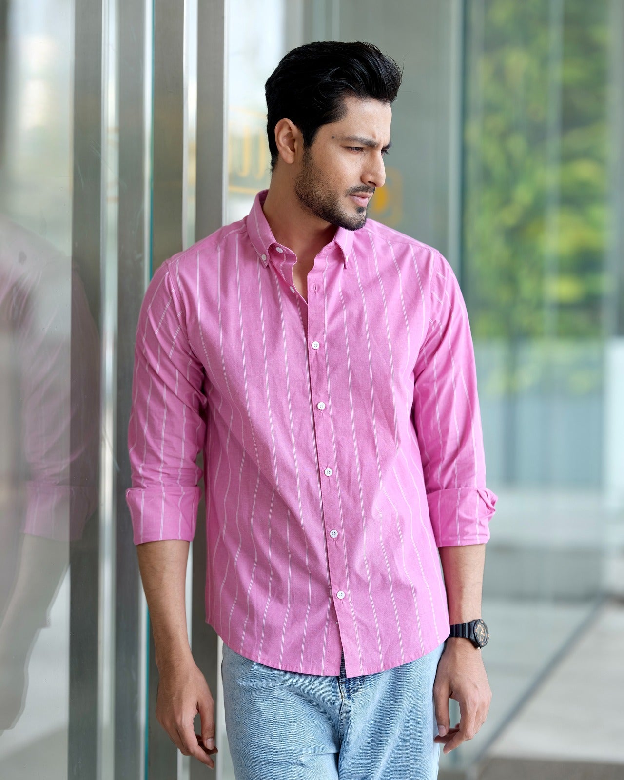 Men’s Rosewood Pinstripe Shirt 255