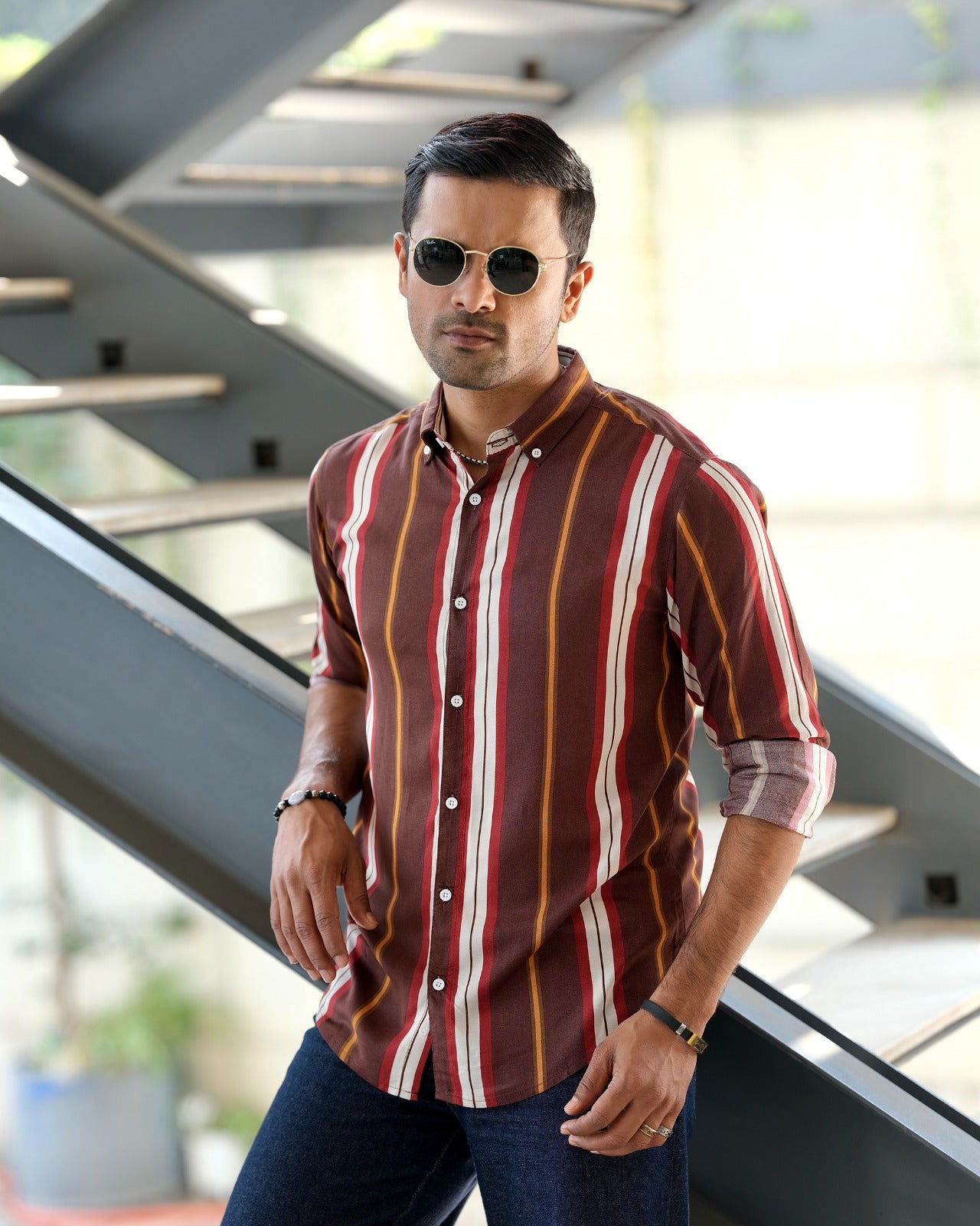 Men's Sedona Vertical Striped Shirt 256