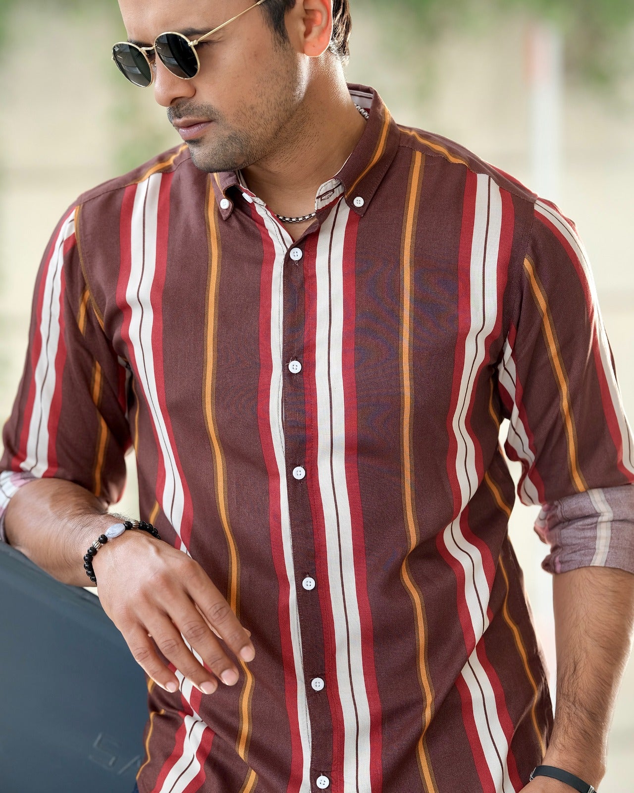 Men's Sedona Vertical Striped Shirt 256