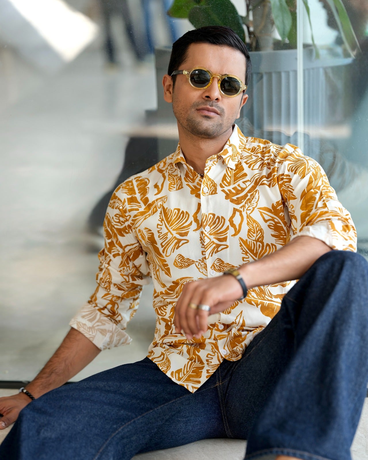 Men’s Island Breeze Mustard Leaf Shirt 251