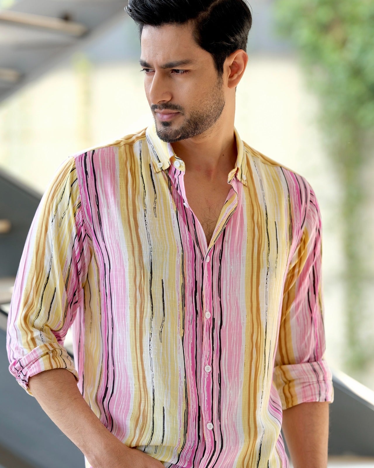 Mens Striped Casual Shirt 242