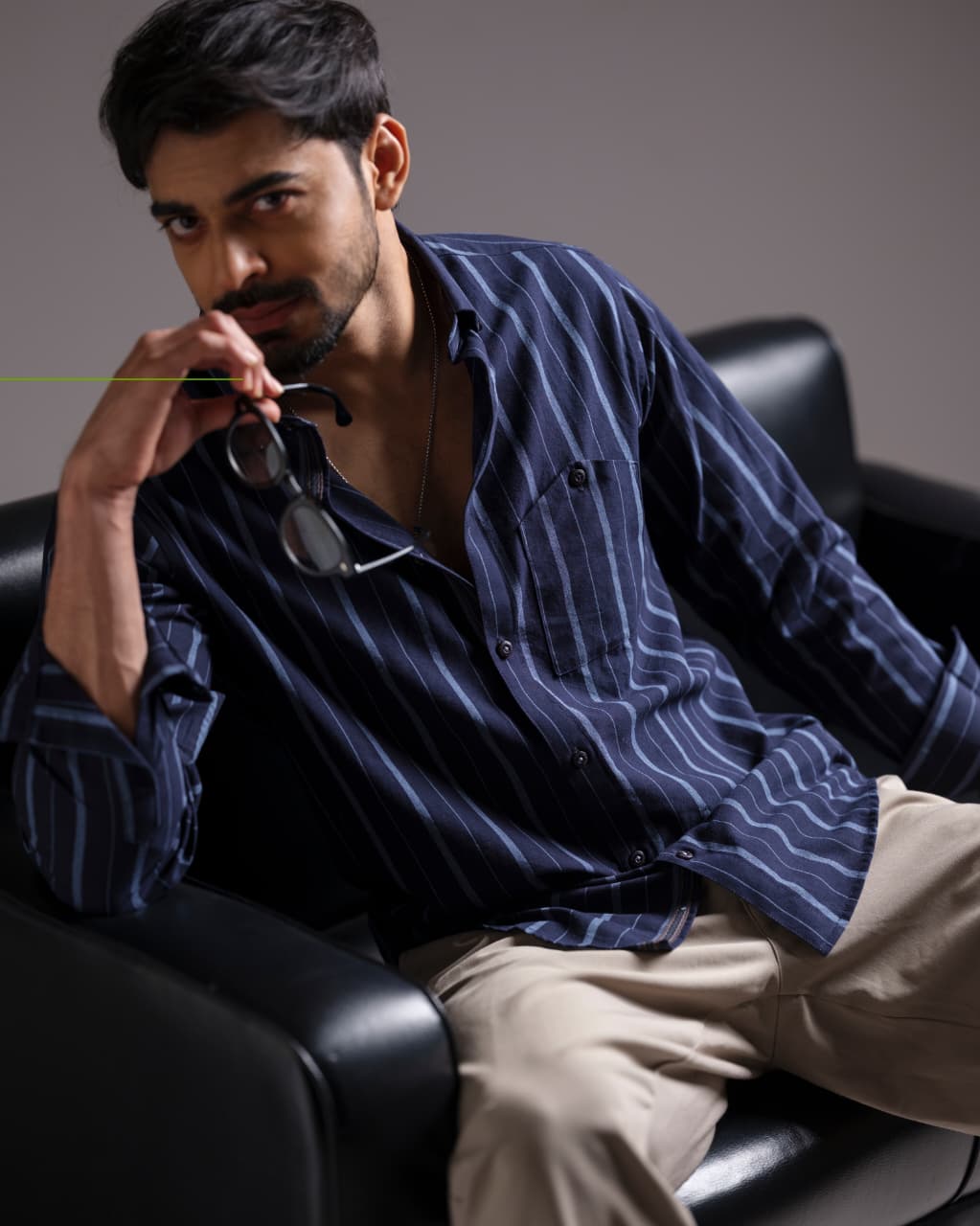 Mens casual stripe shirts 276