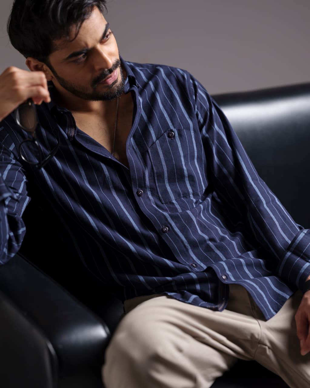 Mens casual stripe shirts 276