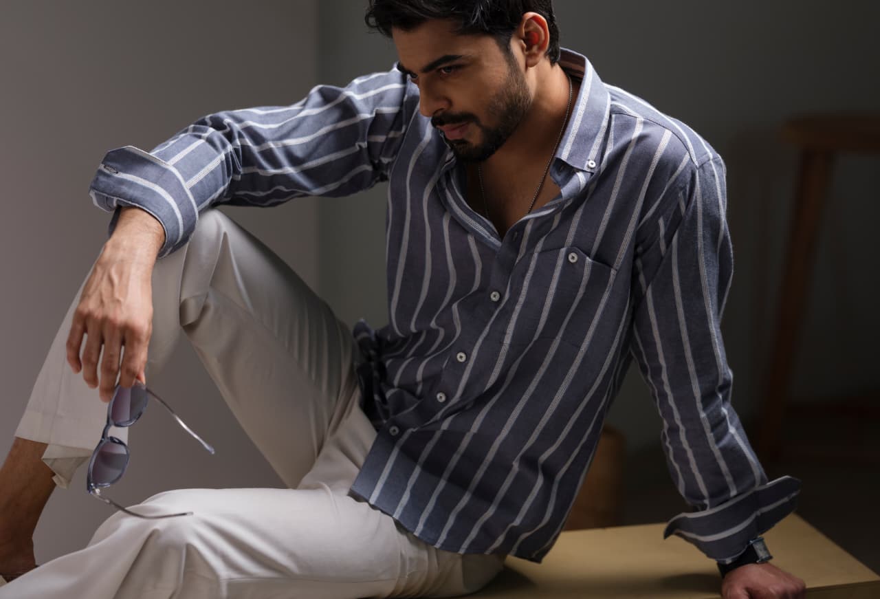 Mens casual detailed shirt 273