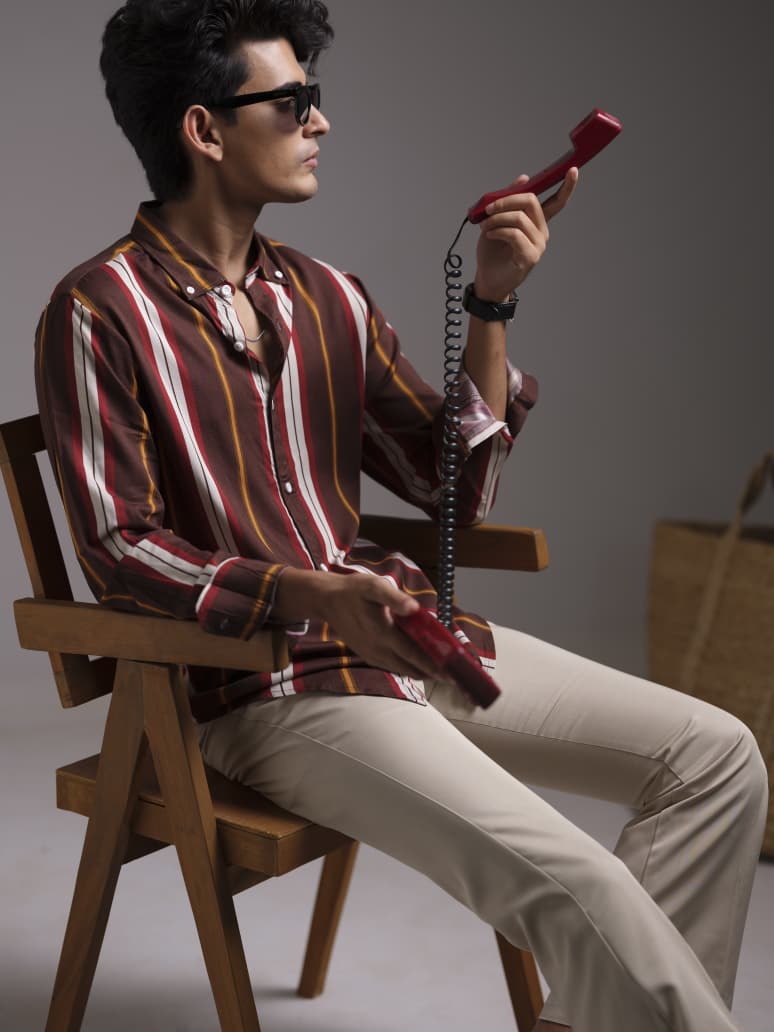 Men's Sedona Vertical Striped Shirt 256