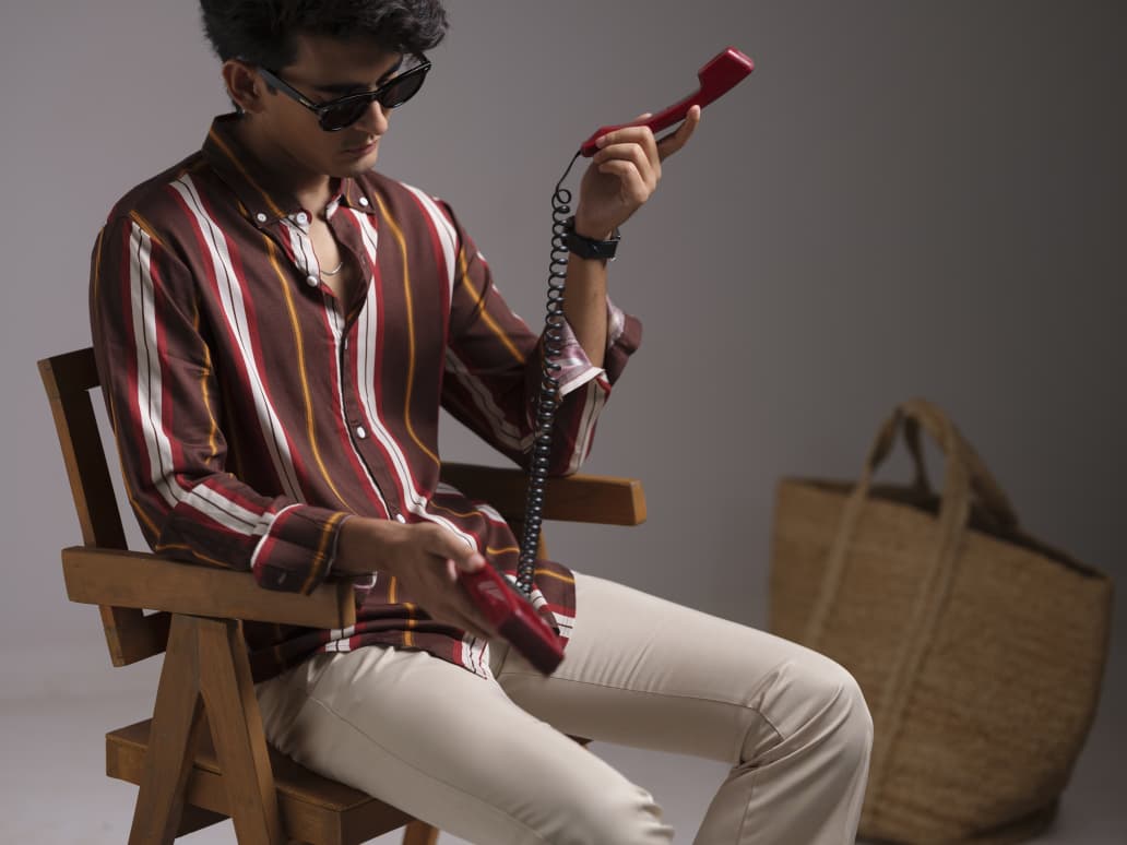 Men's Sedona Vertical Striped Shirt 256