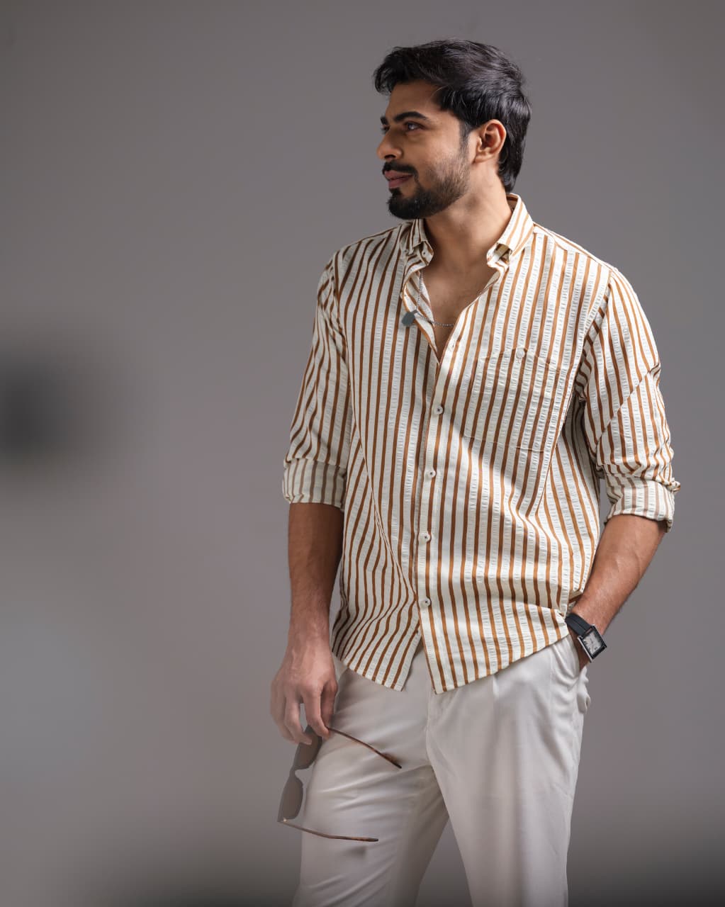 Mens casual stripe shirts 277