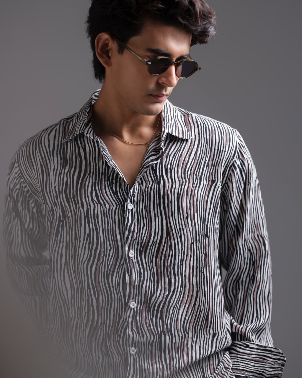 Premium Abstract Zebra-Flow Shirt 263