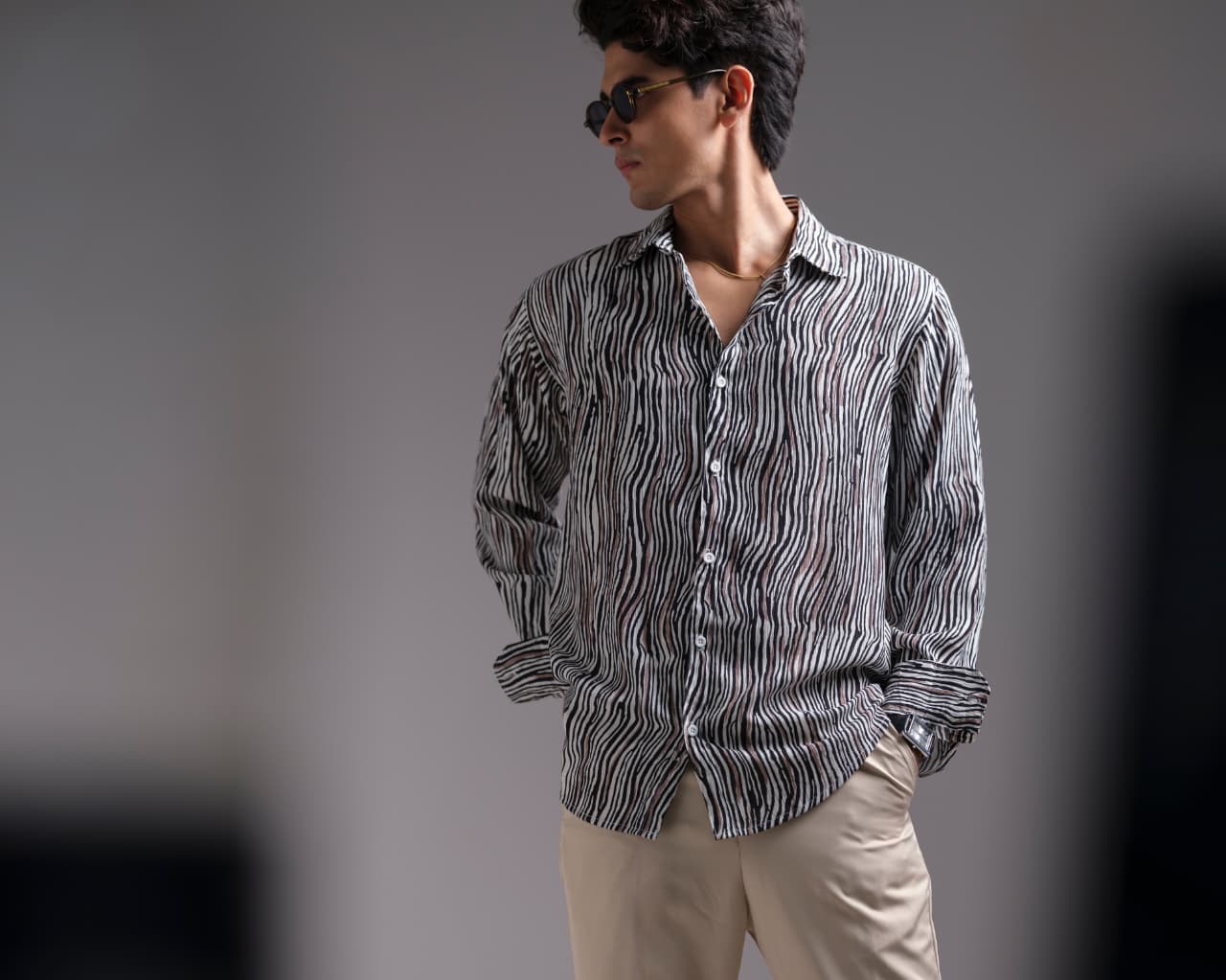 Premium Abstract Zebra-Flow Shirt 263