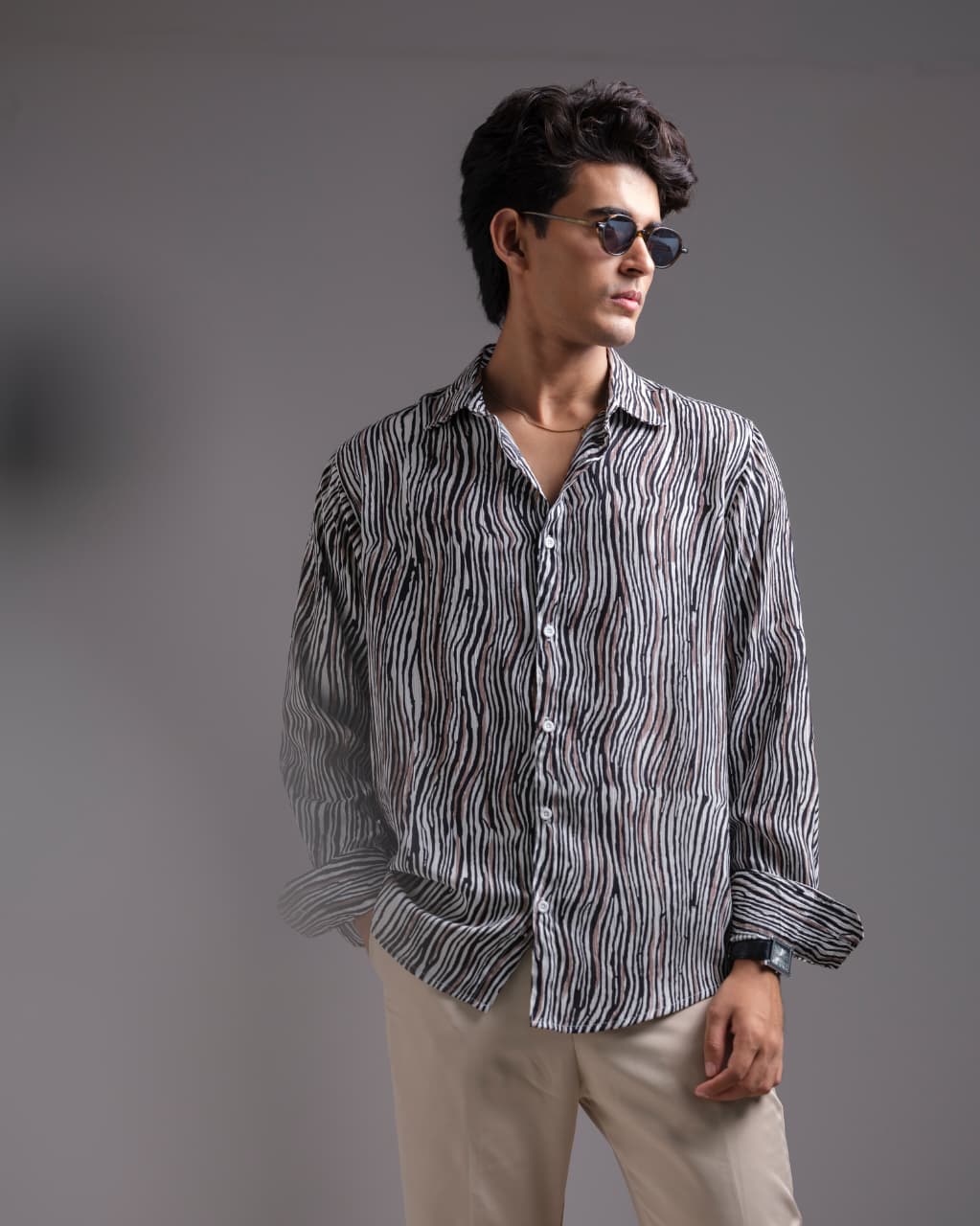 Premium Abstract Zebra-Flow Shirt 263