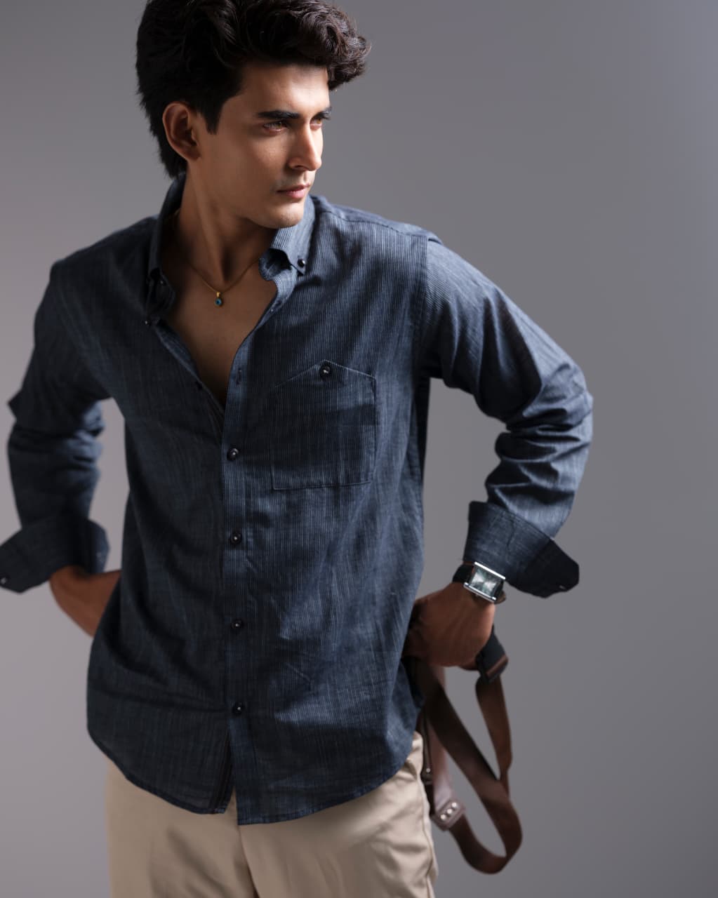 Mens pinstripe casual 266